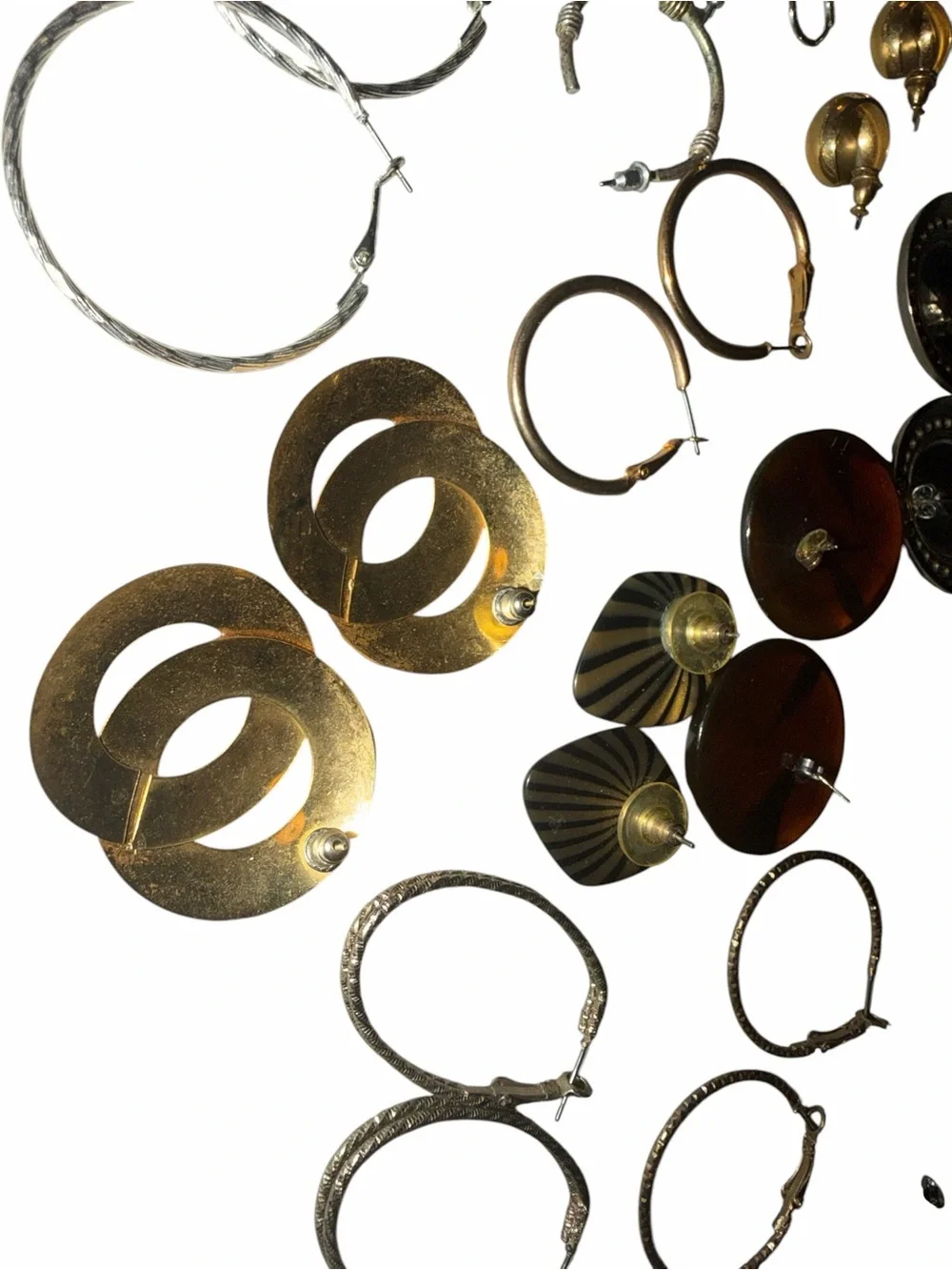 Mixed Metal and Tortoiseshell Earring Set